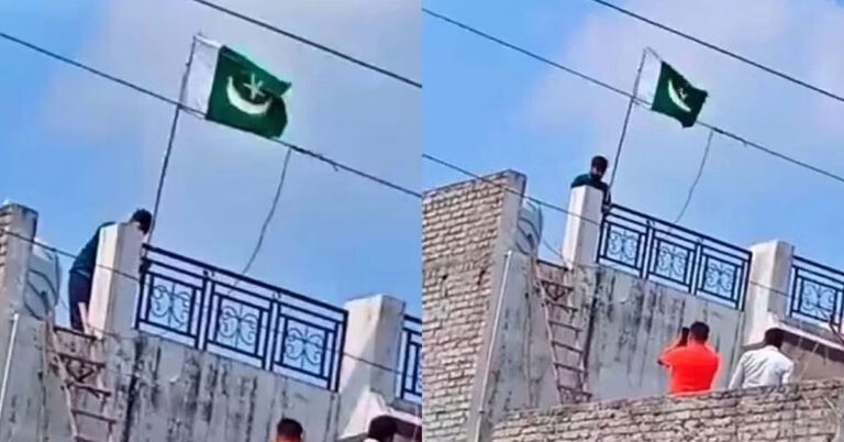 ಮನೆಯಲ್ಲಿ ಪಾಕ್ ಧ್ವಜ ಹಾರಿಸಿದ ತಂದೆ-ಮಗ ಅಂದರ್