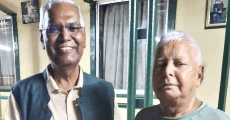 ಲಾಲೂ ಭೇಟಿಯಾದ ರಾಜಾ, ಬಿಜೆಪಿ ಮಣಿಸಲು ಕಾರ್ಯತಂತ್ರ