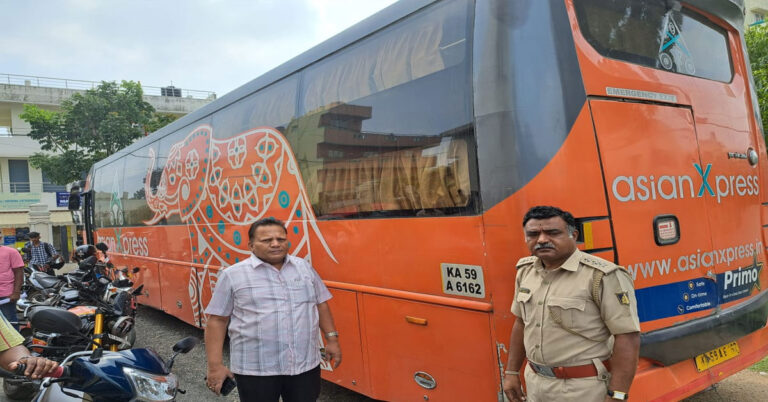 ತೆರಿಗೆ ಪಾವತಿಸದೆ ಸಂಚಾರಿಸುತಿದ್ದ ಬಸ್‍ಗಳ ಜಪ್ತಿ