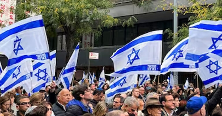 ಇಸ್ರೇಲ್ ಪರ ಭಾರತೀಯ ಅಮೆರಿಕನ್ನರ ರ‍್ಯಾಲಿ