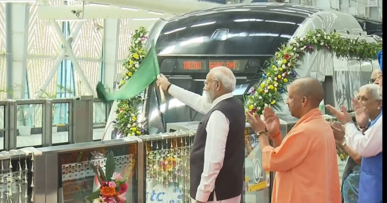 ದೇಶದ ಮೊದಲ ರ‍್ಯಾಪಿಡ್-​ಎಕ್ಸ್ ಪ್ರೆಸ್​ ರೈಲಿಗೆ ಮೋದಿ ಚಾಲನೆ