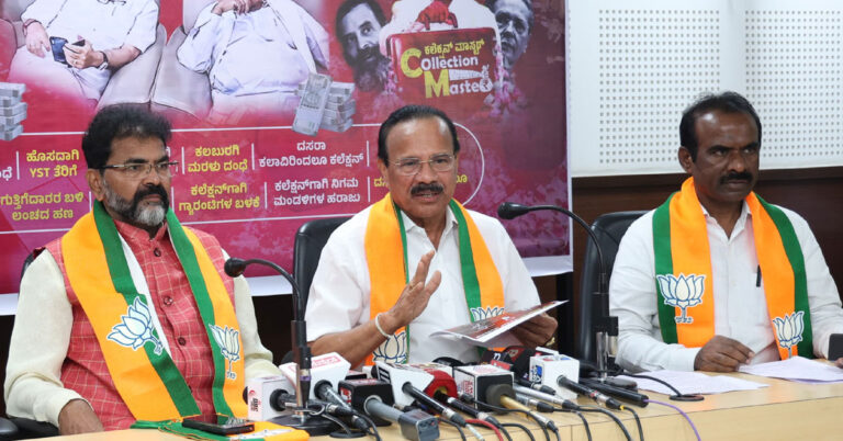 ಕಮಿಷನ್ ಹೊಡೆಯುವುದರಲ್ಲಿ ಸಿಎಂ-ಡಿಸಿಎಂ ಪೈಪೋಟಿ : ಡಿವಿಎಸ್ ಆರೋಪ