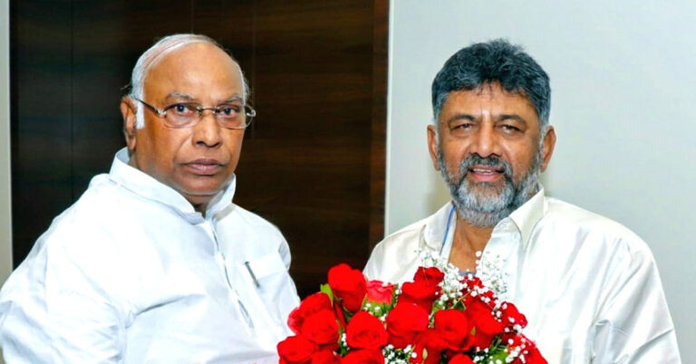 ಖರ್ಗೆ-ವೇಣುಗೋಪಾಲ್ ಜೊತೆ ಡಿಕೆಶಿ ಮಹತ್ವದ ಮಾತುಕತೆ