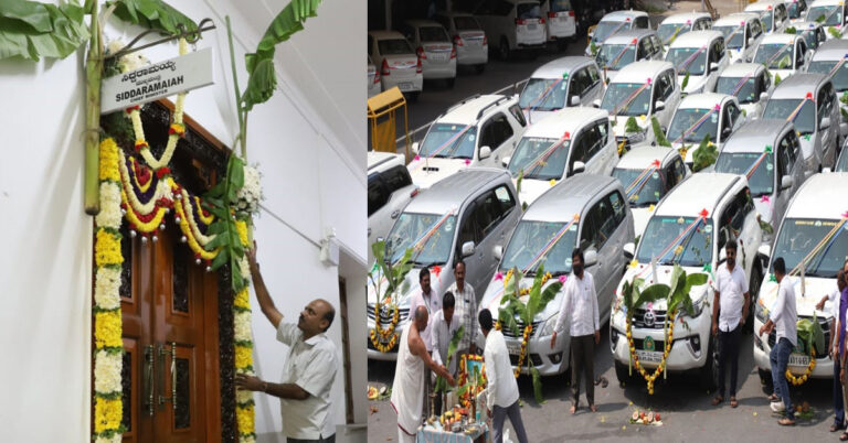 ವಿಧಾನಸೌಧ-ವಿಕಾಸಸೌಧದಲ್ಲಿ ಆಯುಧ ಪೂಜೆಯ ಸಂಭ್ರಮ