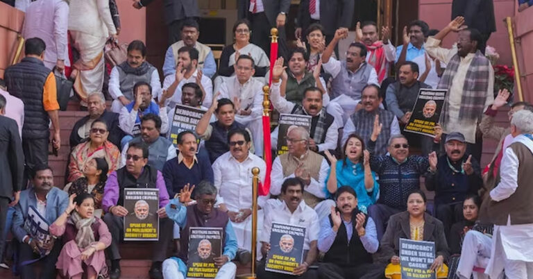 ಸಂಸತ್‍ನ ಕಲಾಪಕ್ಕೆ ಅಡ್ಡಿ : ಇಂದು 50 ಮಂದಿ ಸಂಸದರ ಅಮಾನತು