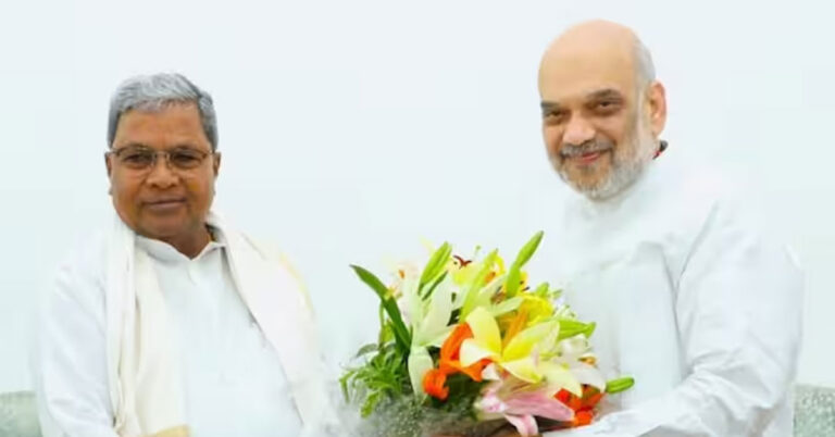 ಅಮಿತ್ ಶಾ ಭೇಟಿಯಾದ ಸಿಎಂ ಸಿದ್ದು, ಬರ ಪರಿಹಾರ ಬಿಡುಗಡೆಗೆ ಆಗ್ರಹ