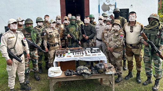 Arms and Ammunition Seized in Multiple Raids Across Manipur