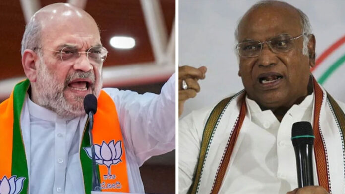 Amit Shah And Mallikarjun Kharge