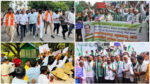 BJP And JDS Protest