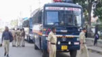 Tight police presence in Nagamangala on the occasion of Eid Milad