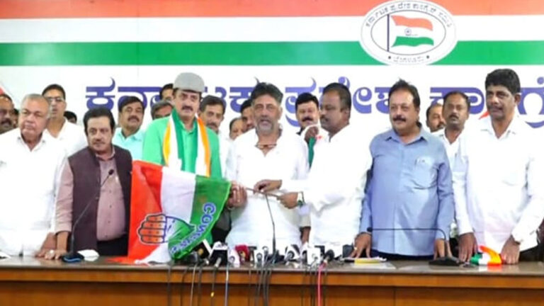 ಕಾಂಗ್ರೆಸ್ ಸೇರ್ಪಡೆಯೊಂದಿಗೆ 2 ಲಕ್ಷ ಕಟ್ಟಡ ನಿಧಿ ಪಾವತಿಸಿದ ಸಿ.ಪಿ.ಯೋಗೇಶ್ವರ್