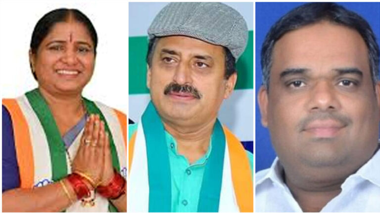 ಮೂರೂ ಕ್ಷೇತ್ರಗಳಲ್ಲಿ ಗೆದ್ದು ಬೀಗಿದ ಕಾಂಗ್ರೆಸ್, ಬಿಜೆಪಿ-ಜೆಡಿಎಸ್ ಮೈತ್ರಿಗೆ ಮುಖಭಂಗ ಮೂರೂ ಕ್ಷೇತ್ರಗಳಲ್ಲಿ ಗೆದ್ದು ಬೀಗಿದ ಕಾಂಗ್ರೆಸ್, ಬಿಜೆಪಿ-ಜೆಡಿಎಸ್ ಮೈತ್ರಿಗೆ ಮುಖಭಂಗ
