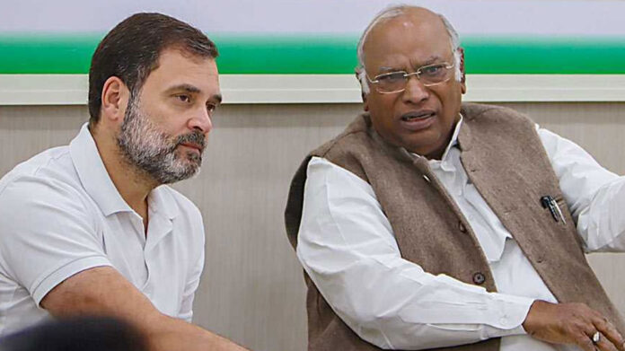 Rahul Gandhi And Mallikarjun Kharge