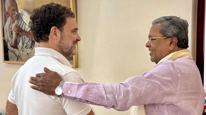 Siddaramaiah And Rahul Gandhi