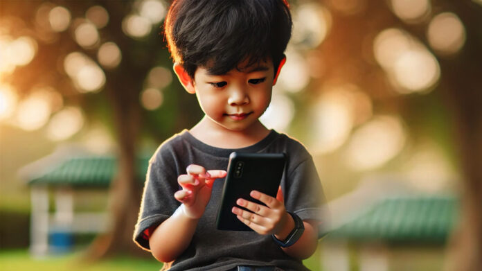 Boy With Mobile