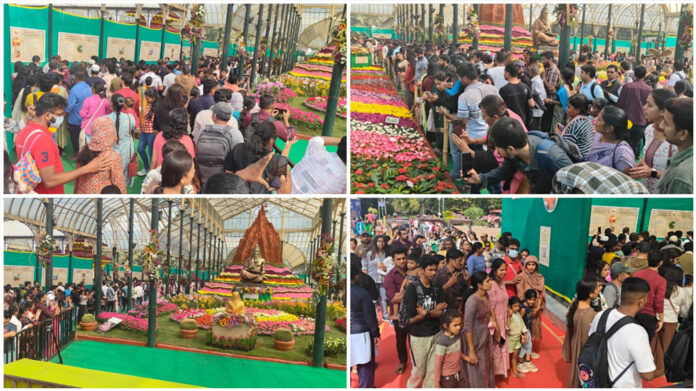 Lalbagh flower exhibition draws attention,