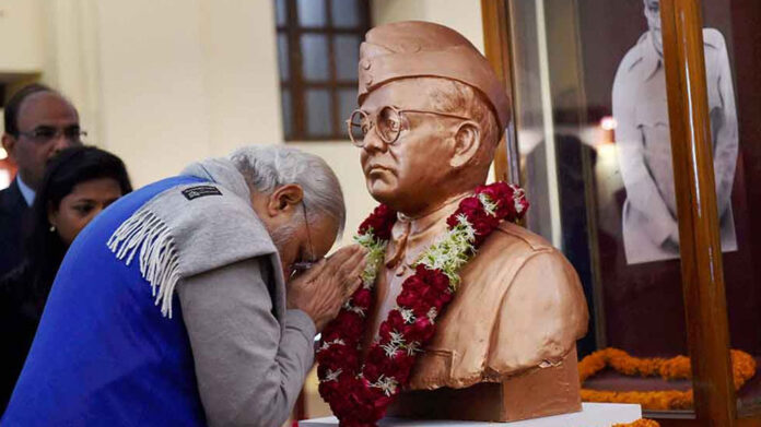 PM Modi pays tributes to Subhas Chandra Bose on Parakram Diwas