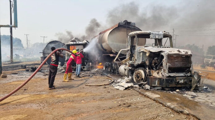 fuel tanker explodes