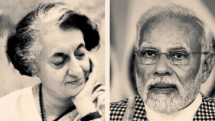 Modi And Indira Gandhi