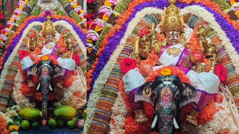 ಗಜಲಕ್ಷ್ಮಿ ಅಲಂಕಾರದಲ್ಲಿ ಕಂಗೊಳಿಸಿದ ಚಾಮುಂಡೇಶ್ವರಿ ತಾಯಿ, ಗಣ್ಯರಿಂದ ದರ್ಶನ ಗಜಲಕ್ಷ್ಮಿ ಅಲಂಕಾರದಲ್ಲಿ ಕಂಗೊಳಿಸಿದ ಚಾಮುಂಡೇಶ್ವರಿ ತಾಯಿ, ಗಣ್ಯರಿಂದ ದರ್ಶನ
