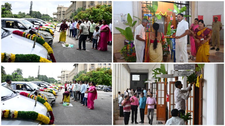 ವಿಧಾನಸೌಧ ಹಾಗೂ ಸರ್ಕಾರಿ ಕಚೇರಿಗಳಲ್ಲಿ ಇಂದೇ ಆಯುಧ ಪೂಜೆ ಸಂಭ್ರಮ