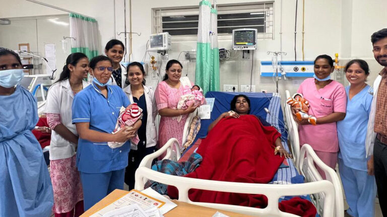 ಹಾಸನ : ತ್ರಿವಳಿ ಮಕ್ಕಳಿಗೆ ಜನ್ಮ ನೀಡಿದ ಮಹಿಳೆ