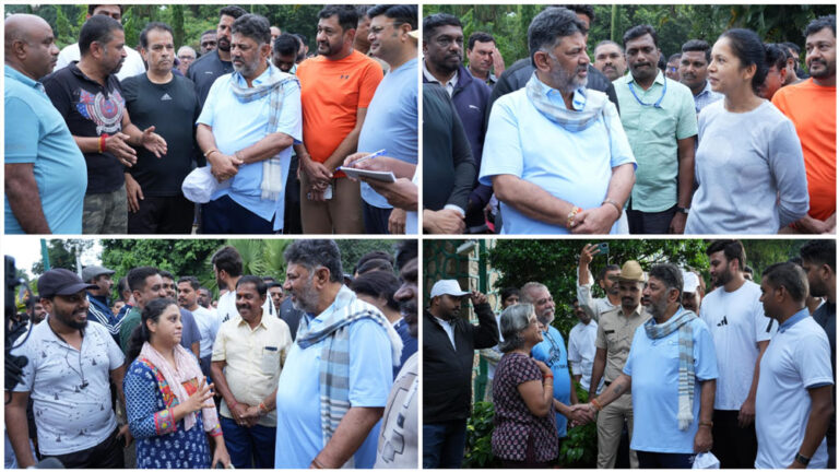 ಲಾಲ್‌ಬಾಗ್‌ ಉದ್ಯಾನವನಕ್ಕೆ ಭೇಟಿ ನೀಡಿ ಸಾರ್ವಜನಿಕರ ಸಮಸ್ಯೆ ಆಲಿಸಿದ ಡಿಕೆಶಿ