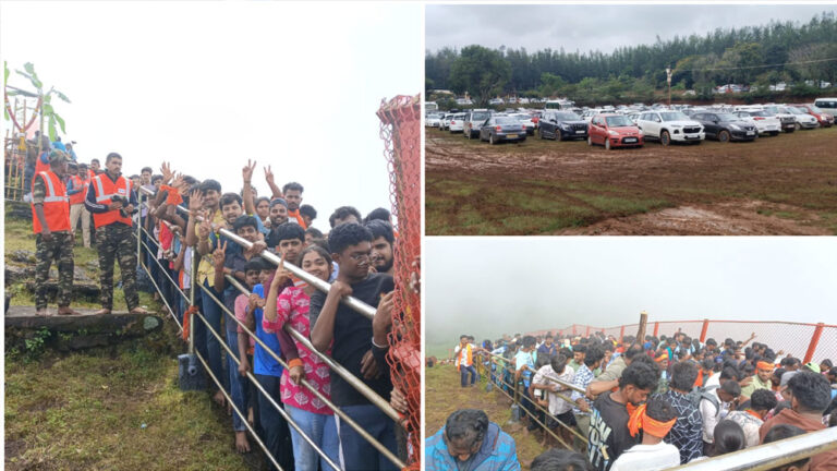 ಚಿಕ್ಕಮಗಳೂರು : ದೇವಿರಮ್ಮ ಜಾತ್ರಾ ಮಹೋತ್ಸವ, ಮಳೆಯಲ್ಲೂ ಬೆಟ್ಟವೇರಿದ ಭಕ್ತರು