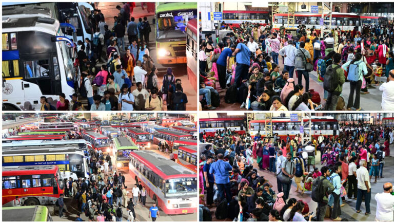 ಸಾಲು ಸಾಲು ರಜೆ ಹಿನ್ನೆಲೆಯಲ್ಲಿ ಊರುಗಳಿಗೆ ತೆರಳಿದ ಜನ, ಬಿಕೋ ಎನ್ನುತ್ತಿದೆ ಬೆಂಗಳೂರು