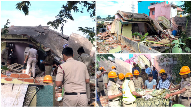 ಬೆಂಗಳೂರು : ಮನೆಯೊಂದರಲ್ಲಿ ಗ್ಯಾಸ್ ಸಿಲಿಂಡರ್‌ ಸ್ಟೋಟ, ವೃದ್ಧೆ ಸಾವು, ಮನೆ ನೆಲಸಮ