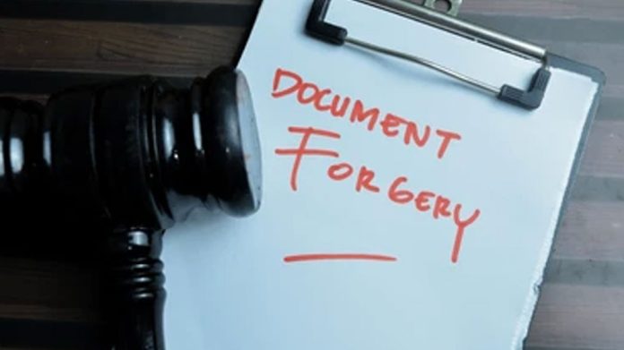 Man forged documents