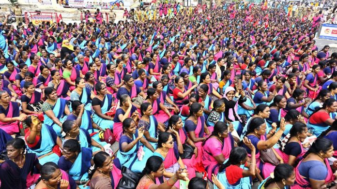 Anganwadi Workers Protest