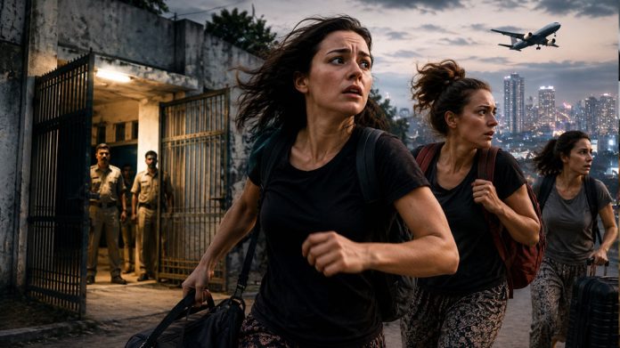 foreign women who escaped from a refugee center