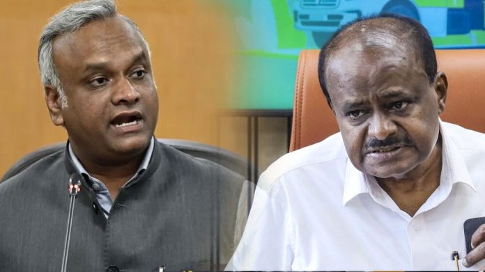HD Kumaraswamy And Priyank Kharge